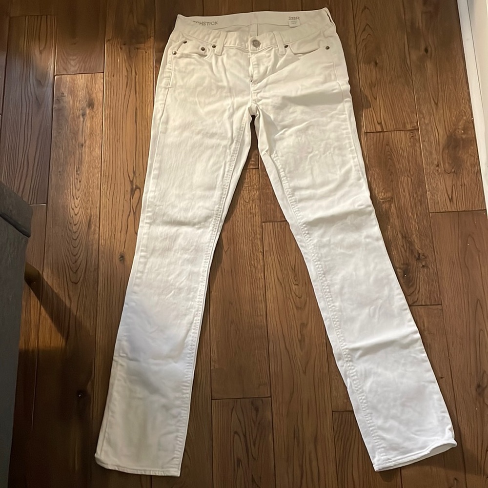 Jcrew Matchstick White Jeans 28 regular (length)